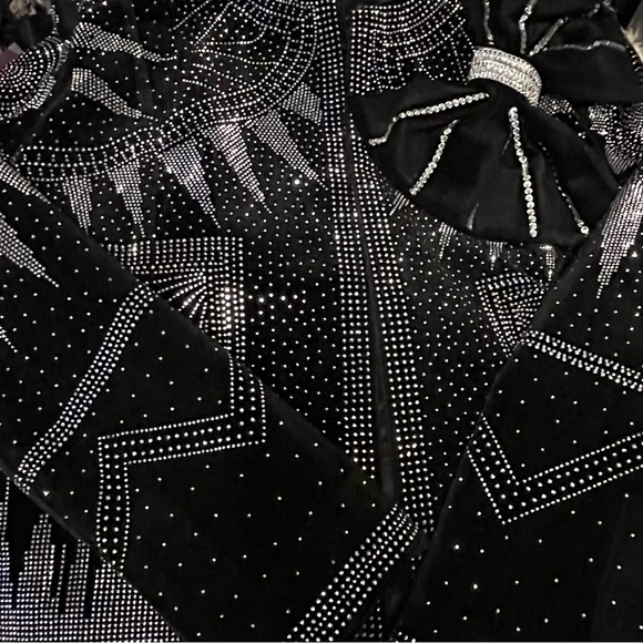 Velvet jacket w/rhinestones - Picture 9 of 14